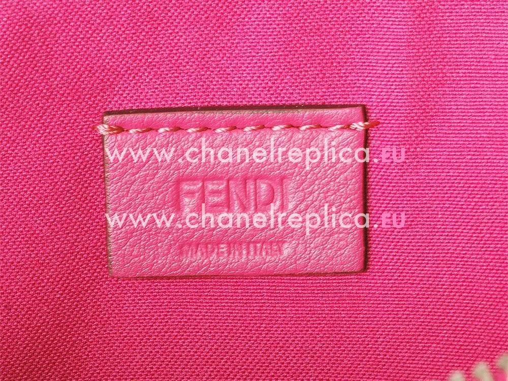 Fendi Petite 2Jours Bag Bugs Cowhide Hand/shouldbag Peach Red/Blue F1548671