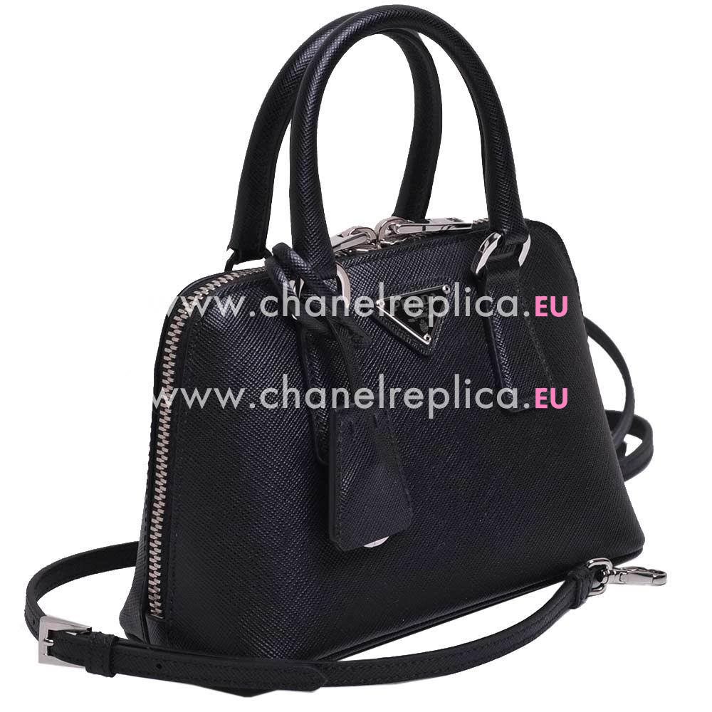 Prada Lux Saffiano Cowhide Handle/Shoulder Bag Black PR61017001