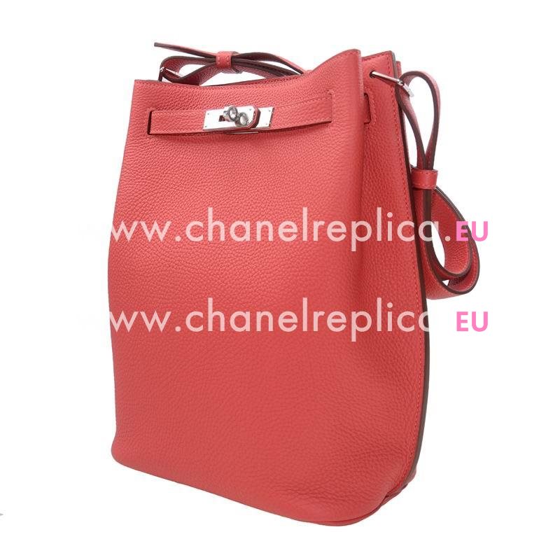 Hermes So Kelly 22 Pink Togo Leahter Handbag With Palladium Hardware HS222RG