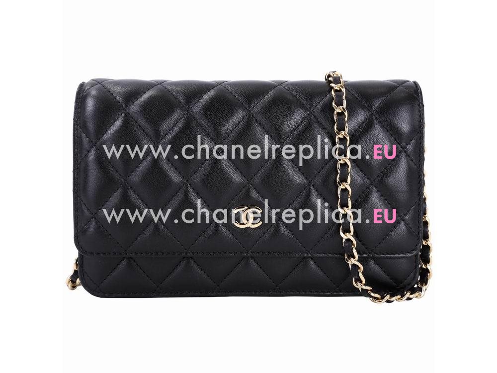 Chanel CC Lambskin Woc Bag Gold Chain Black A33814LBLG