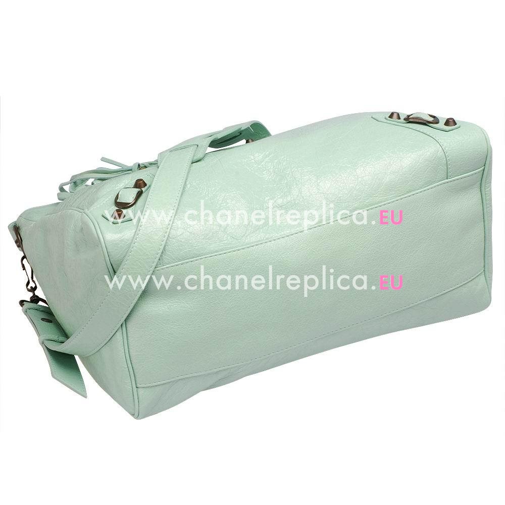 Balenciage Velo Lambskin Aged Brass hardware Bag Emerald Green B2055098