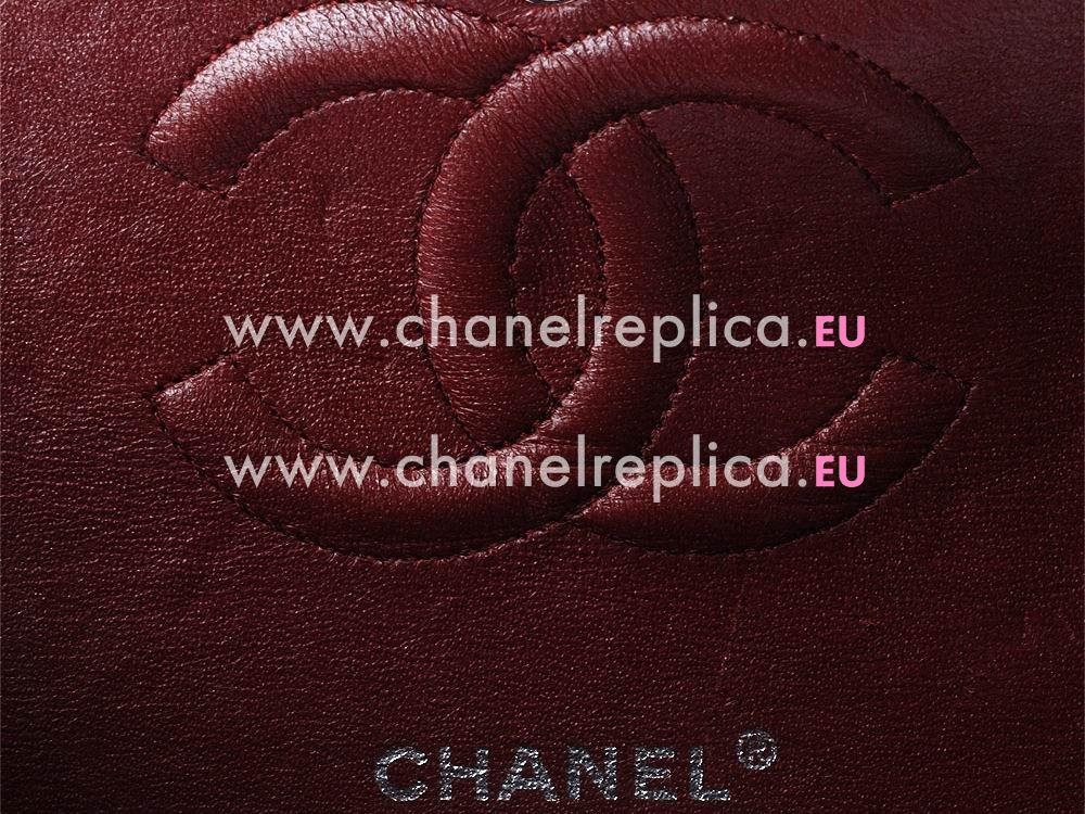 Chanel Caviar Medium Double Flap Bag Dark-Red(Silver) A01112DRS