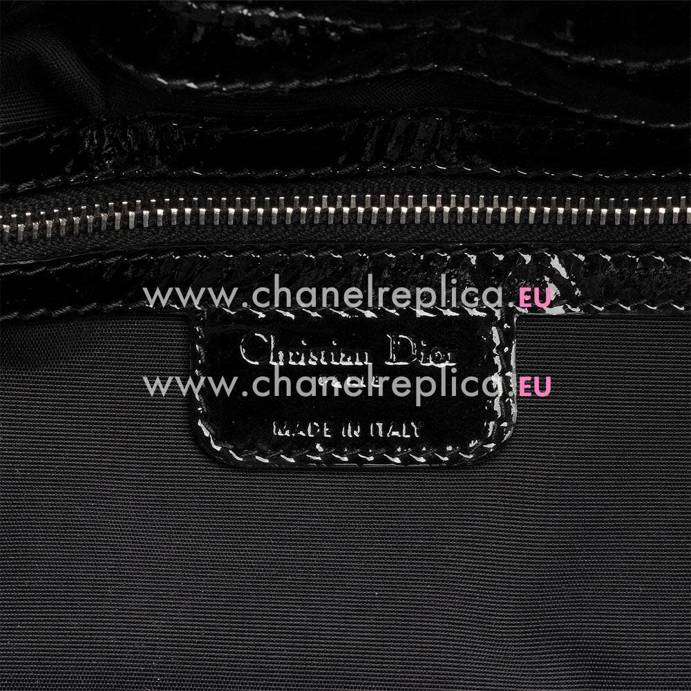 Christian Dior Limited Patent Lambskin Montaigne Handbag Black DB667329