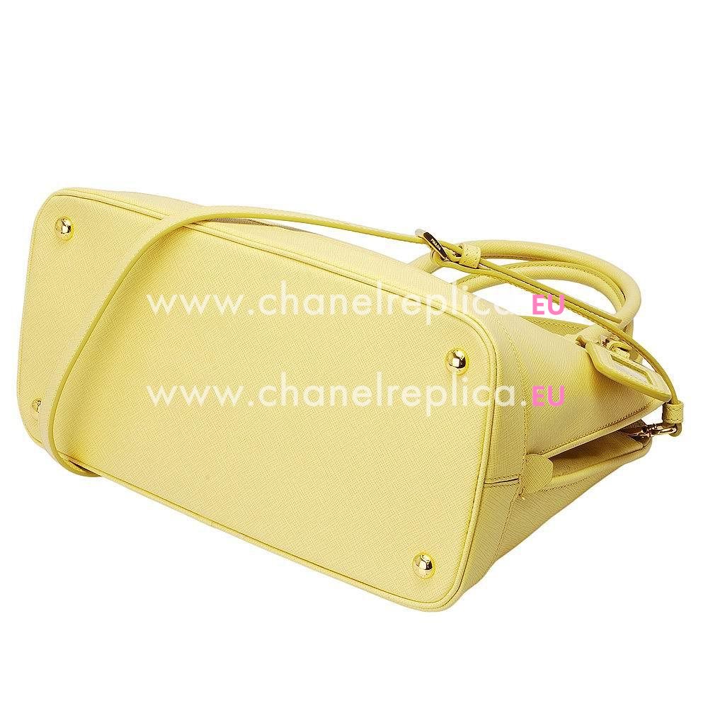 Prada Lux Saffiano Cowhide Handle/Shoulder Bag Yellow PR61017005