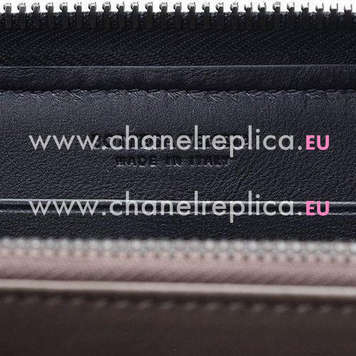 Bottega Veneta Classic Weave Nappa Wallet In Deep BlackBlue B6110701