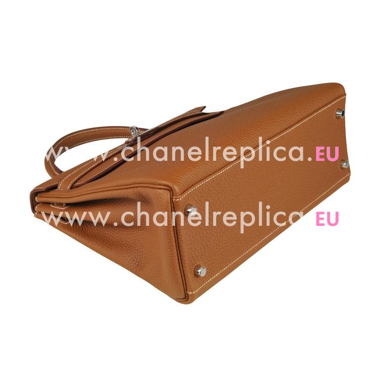Hermes Kelly 32cm Light Brown Togo Leather Palladium Hardware Hand Sew HK1032TGQ