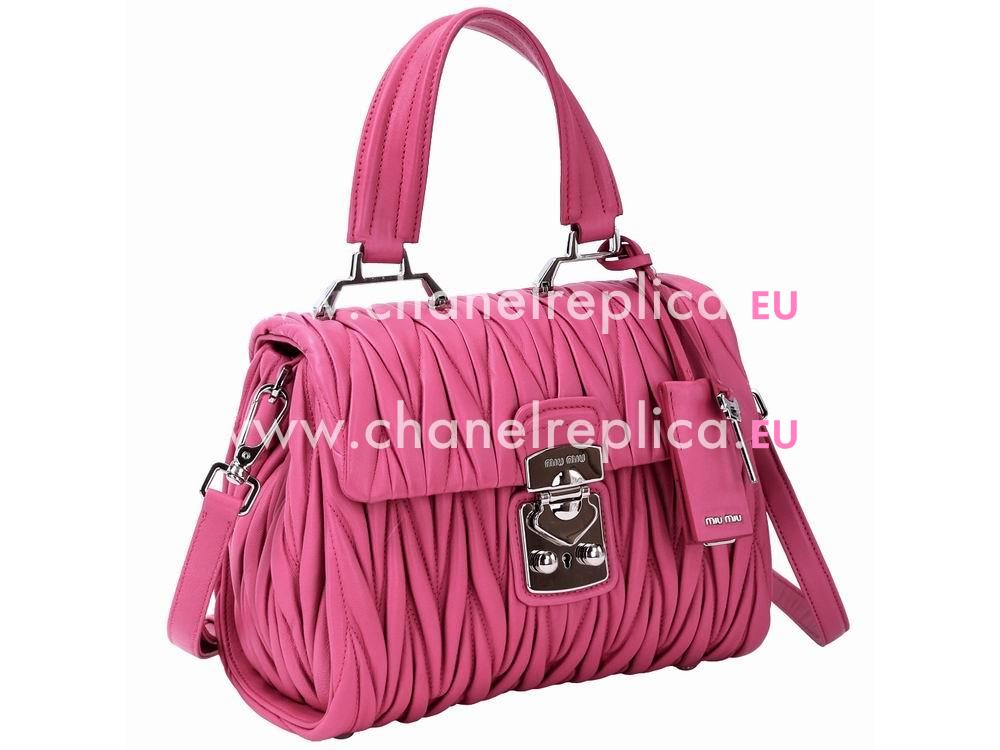 Miu Miu Large Matelasse Lux Nappa Bag Pink MI54767