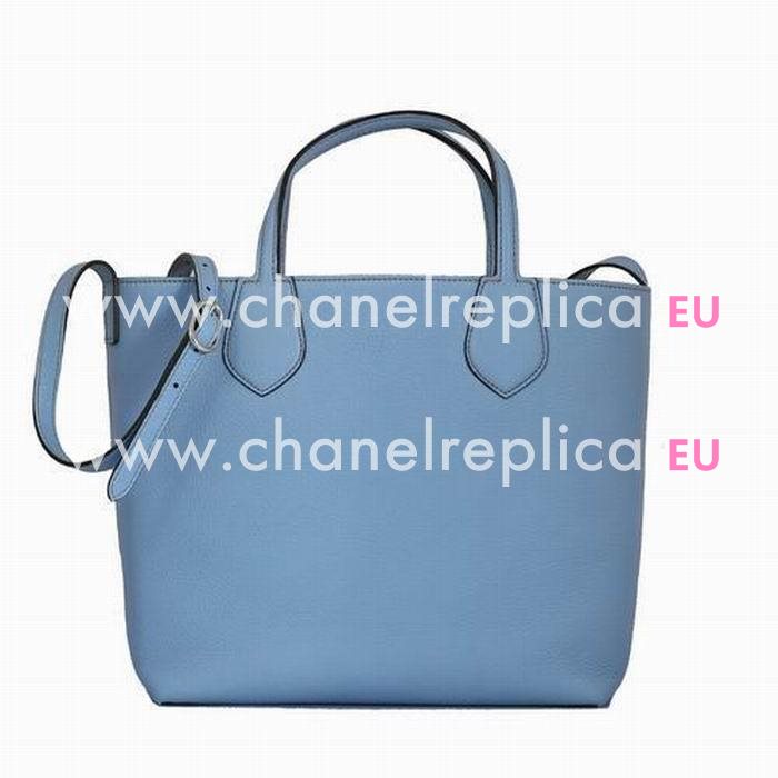 Gucci Calfskin Two Sided Tote Bag In Khaki Light Blue G5594605