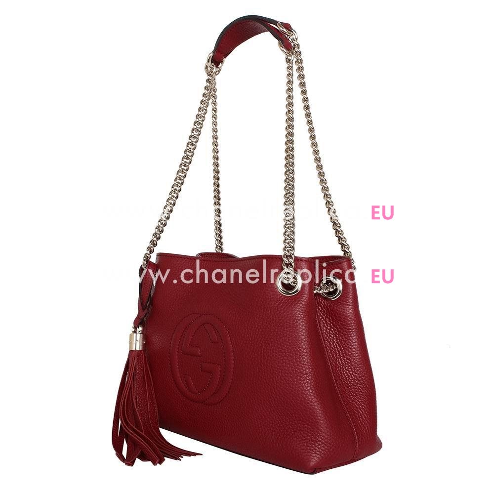 Gucci Soho GG Calfskin Bag Red G5594641