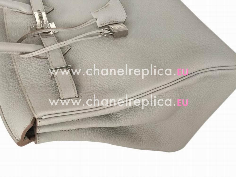 Hermes Taurillon Clemence Birkin 35 Gris Perle Palladium H1035LTG