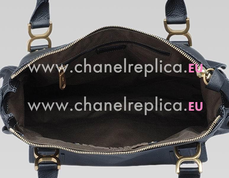 CHLOE Marcie Large Calfskin Single Handle ShouldBag Black C446279