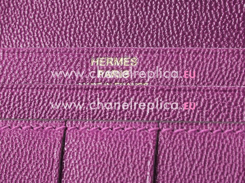 Hermes Crocodile Kelly Long Wallet Rose Pink Gold H988927