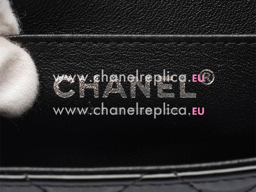 Chanel Patent Mini Coco Bag In Black silver A4571128