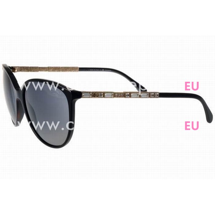 Chanel Metal Plastic Frame Sunglasses Black A7082507