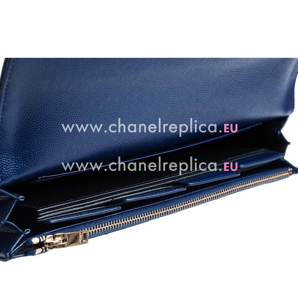 YSL Saint Laurent Caviar Calfskin Y HandBag In Blue YSL5780106