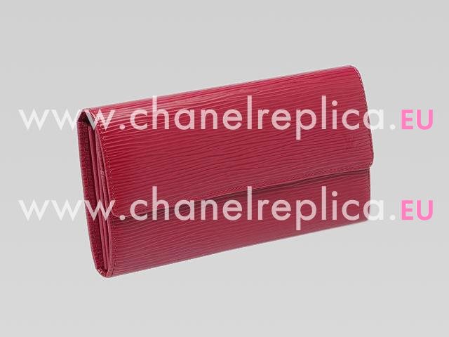 Louis Vuitton Epi Leather Sarah Wallet In Fucshia Red M60317