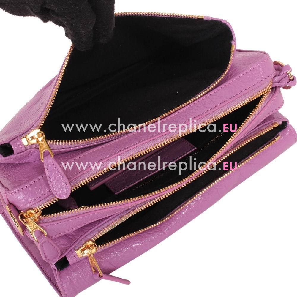 Balenciage City Lambskin Gold hardware Classic Bag Light Purple B2055008