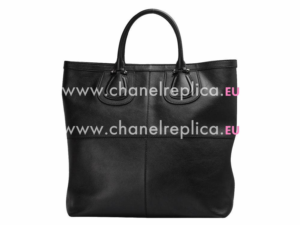 Givenchy Nightingale Tote Bag In Embossing Lambskin Black G545189