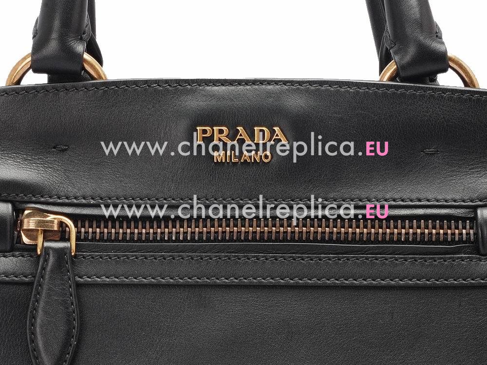 Prada City Calf Triangle Logo Handhand Black P457425