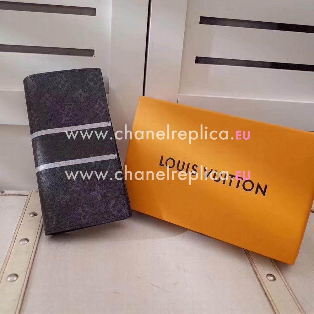 Louis Vuitton Brazza Monogram Eclipse Flash Wallet M64438