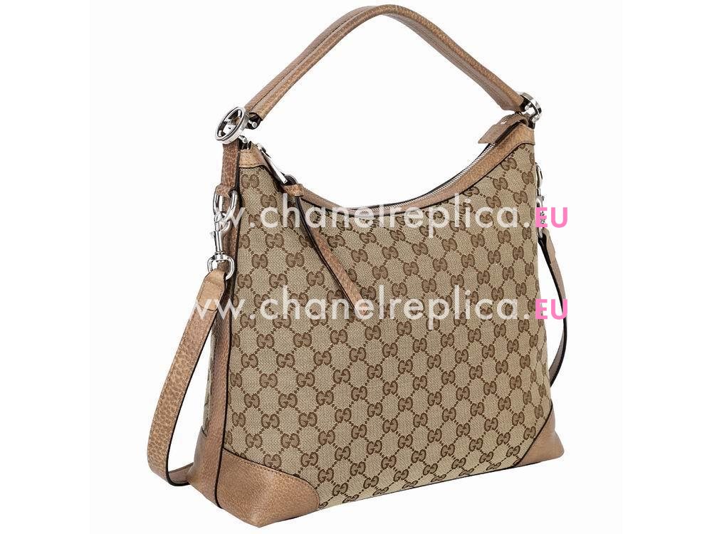 Gucci Miss GG Calfskin Leather Hobo Bag In Brown G5947076