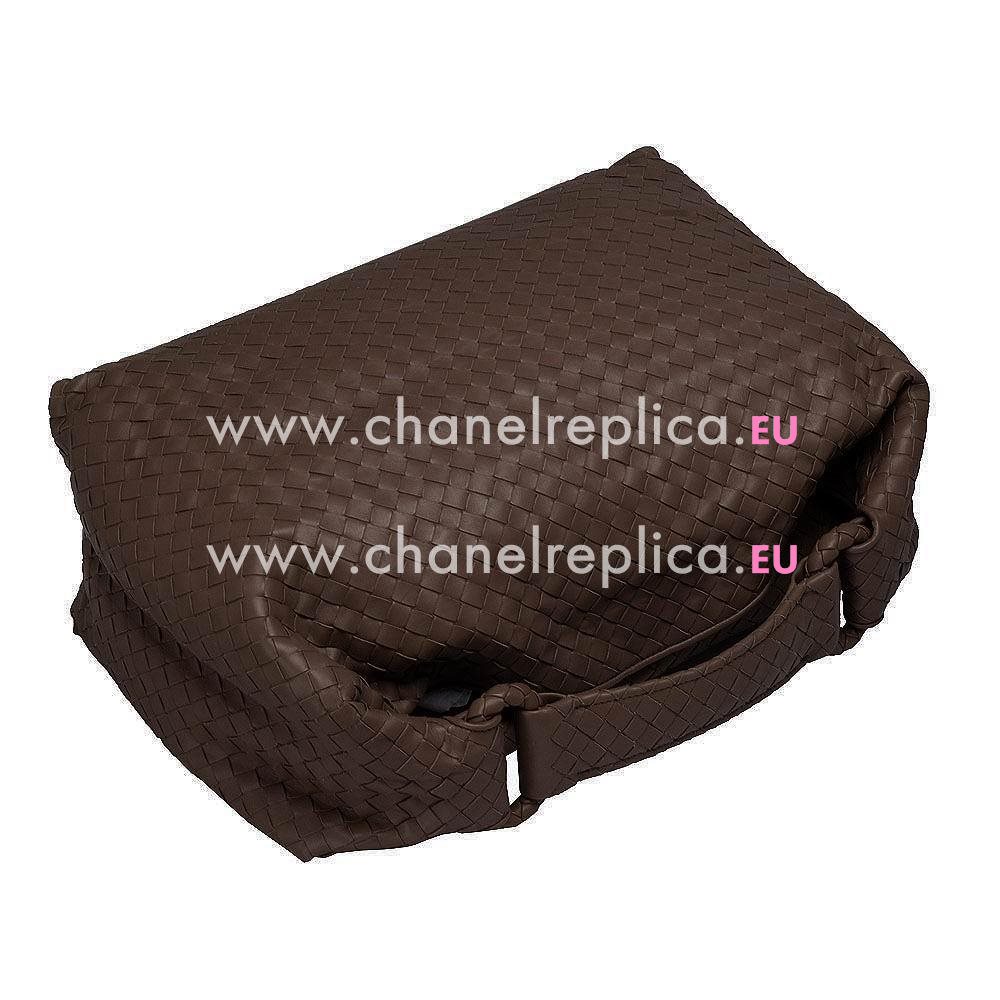 Bottega Veneta Classic Walnut Nappa Weave Shoulder Bag In Brown B6110603