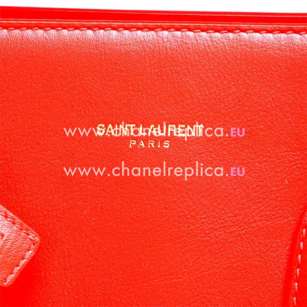 YSL Baby Sac De Jour Calfskin Cabas In Orange YSL5635465