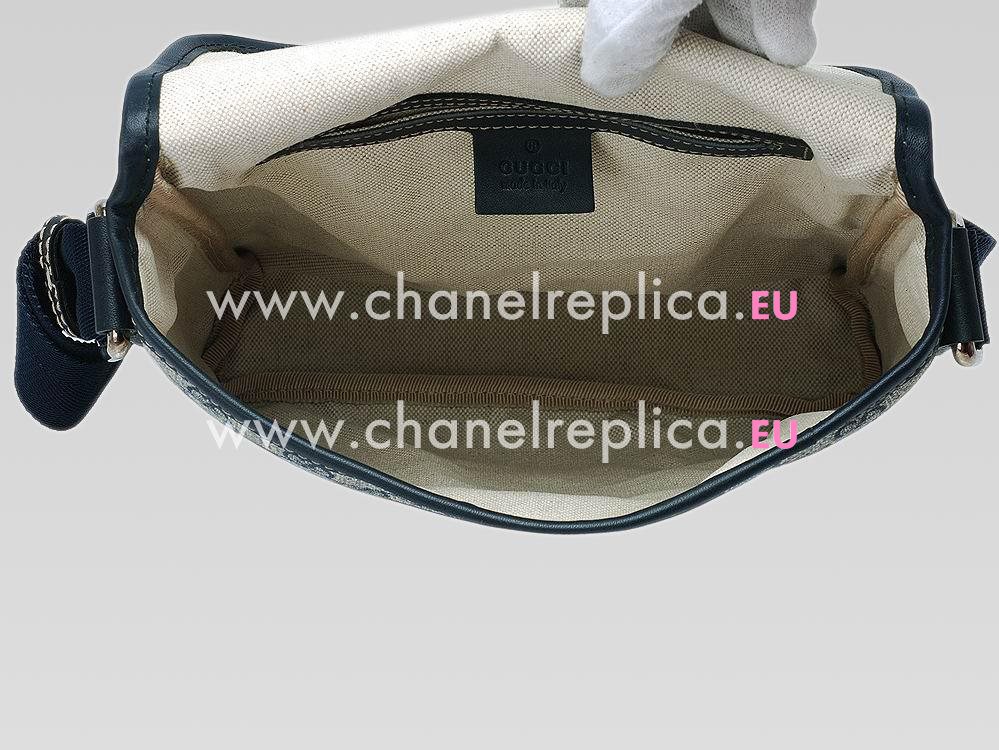 Gucci GG Plus PVC Shoulder Bag Deep Coffee G471366