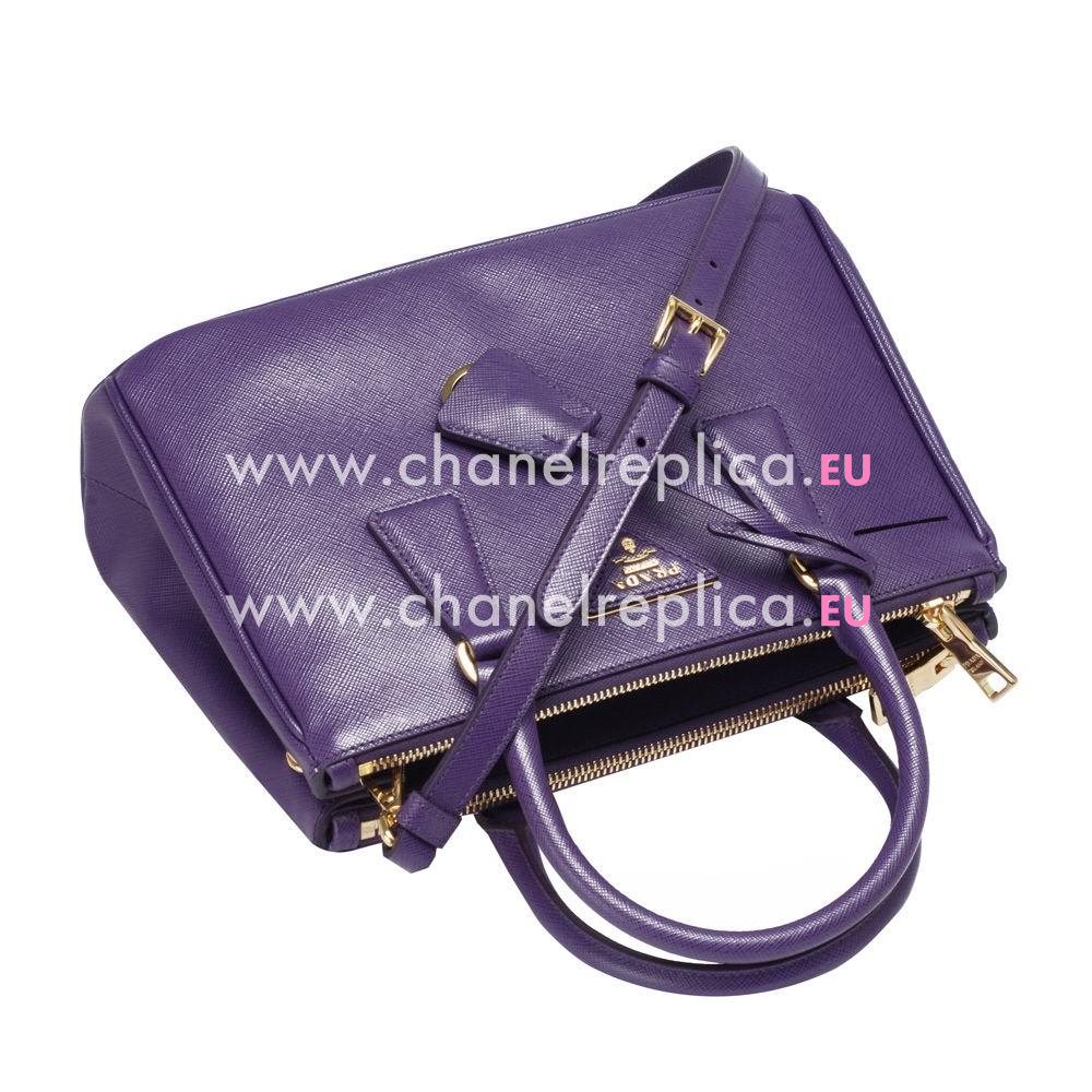 Prada Saffiano Lux Triangle Logo Small Bag In Purple PR527R52