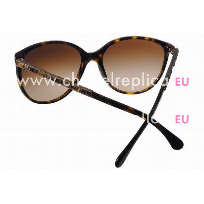 Chanel Metal Plastic Frame Sunglasses Amber Brown A7082512