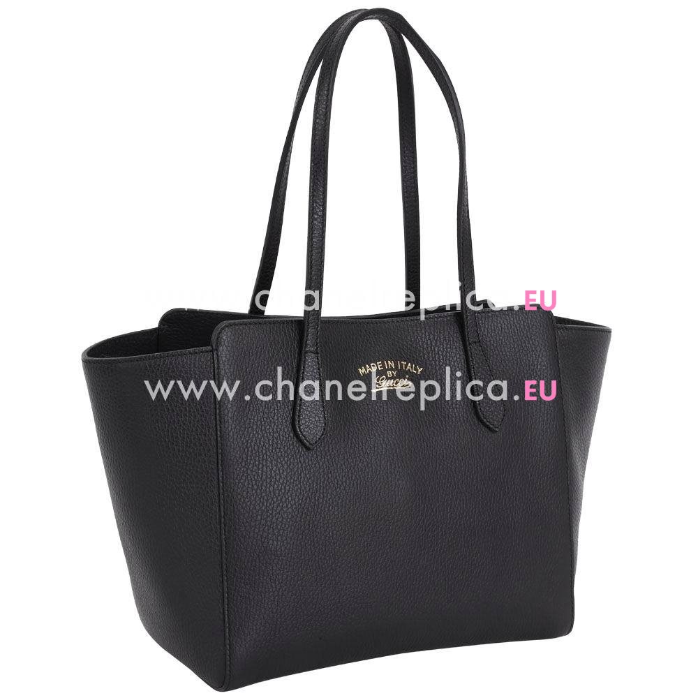 Gucci Swing Calfskin Tote Bag In Black G7021305