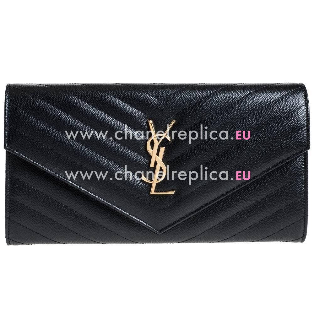 YSL Saint Laurent Caviar Calfskin Y HandBag In Black YSL5780107