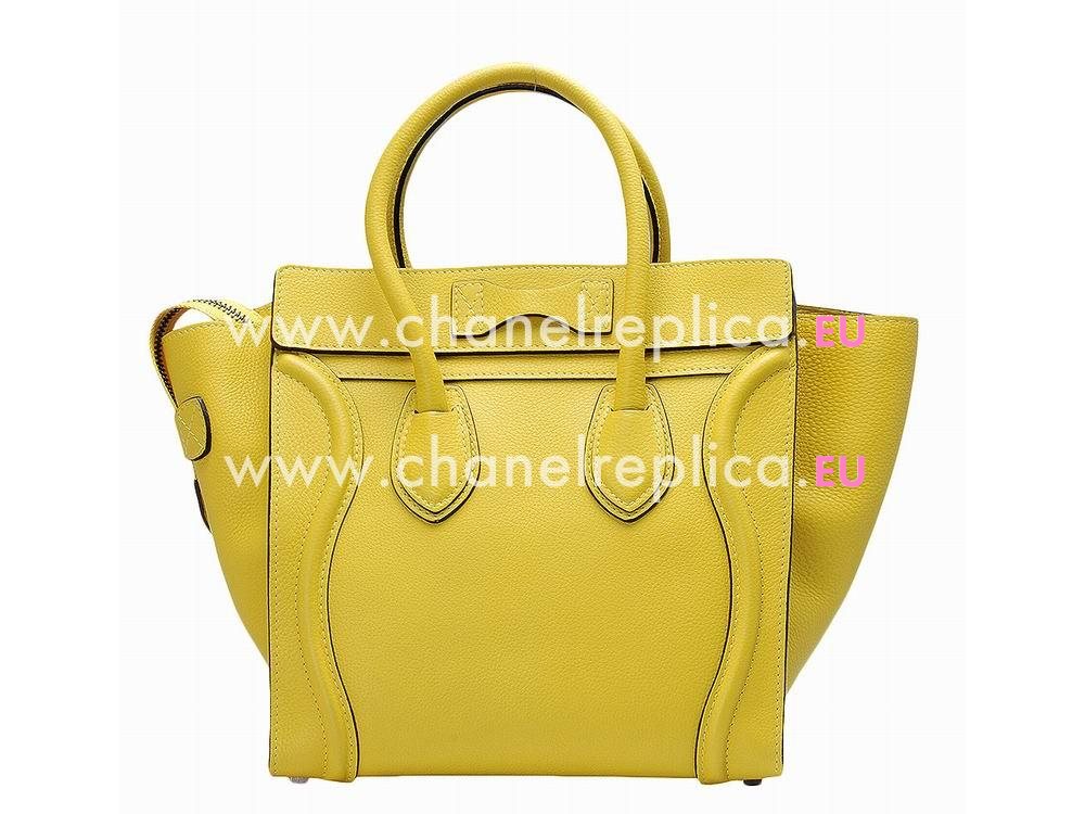 Celine Micro Luggage Bubble Calfskin Nano Bag Light Yellow CE52212