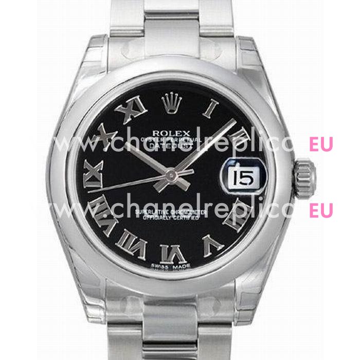 Rolex Datejust Automatic 31mm Stainless Steel Watch Black R178240-4