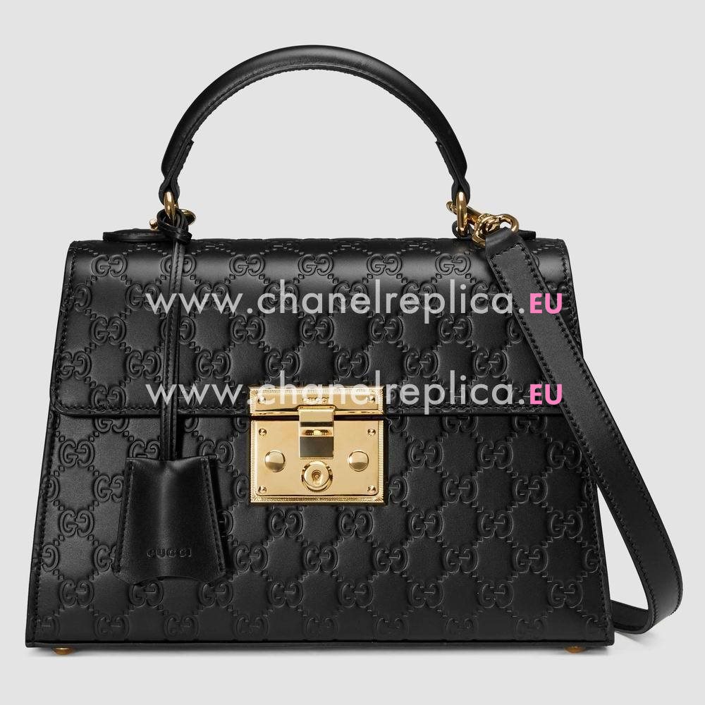 Gucci Padlock Signature Leather Hand/Shoulder Bag Black G453188 CWC1G 1000