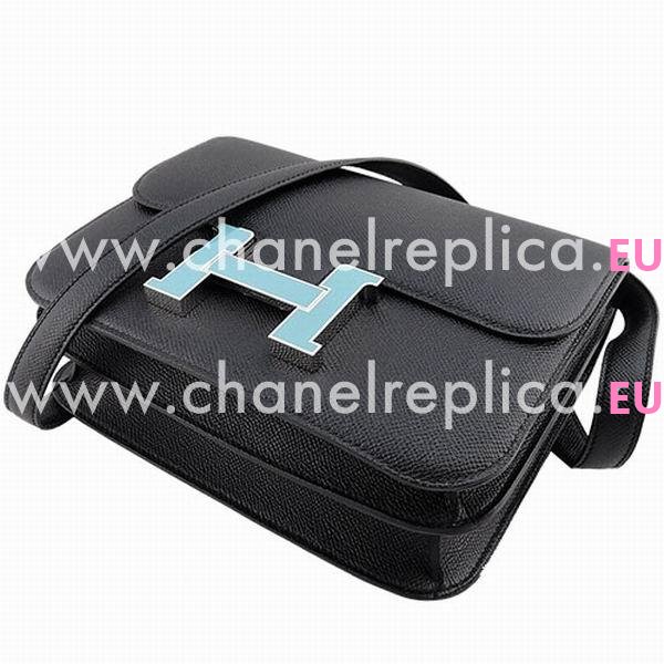 Hermes Constance 24cm Epsom Leather Aqua Blue Hardware Shouldbag HC1024BB