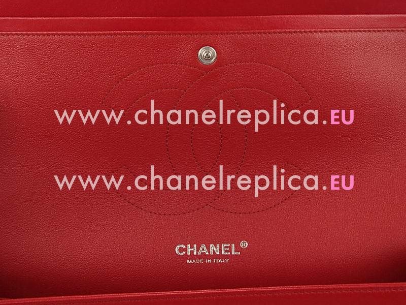 Chanel Lambskin Jumbo Double Flap Bright RED(silver) A58600Y01480