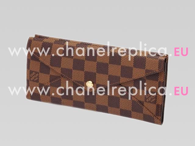 Louis Vuitton Damier Ebene Canvas Long Origami Wallet N63097