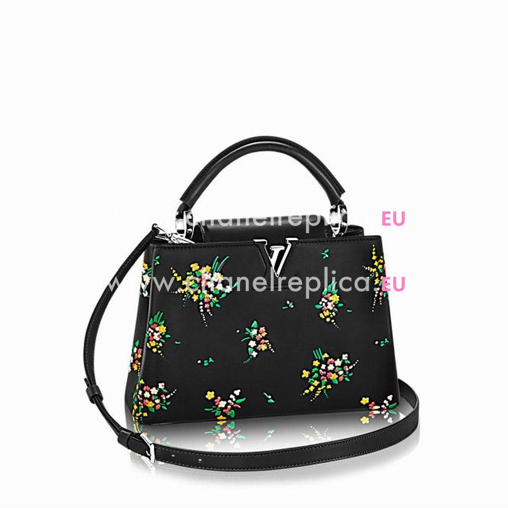 Louis Vuitton Capucines BB Calf Leather Bag In Black M58700