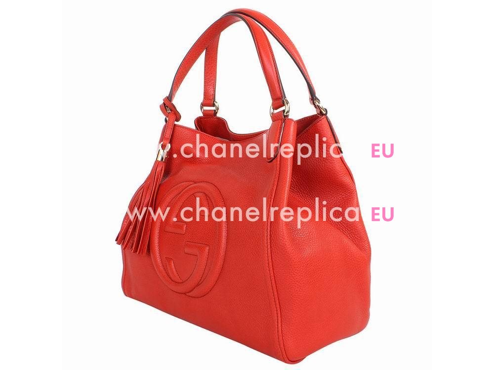 Gucci Soho GG Calfskin Bag Orange Red G282309