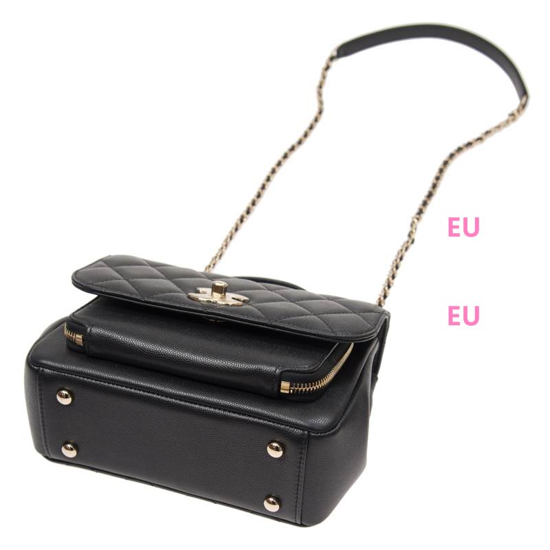 Chanel Caviar Leather Coco Handle Bag Black Gold Hardware A93749CBLKGP