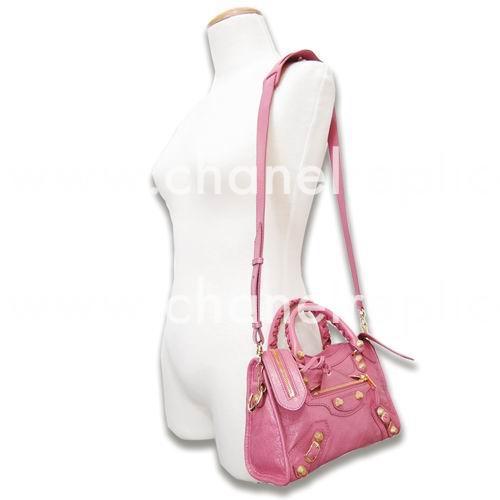 Balenciage City Lambskin Gold hardware Classic Mini Bag Sakura Pink B2055033