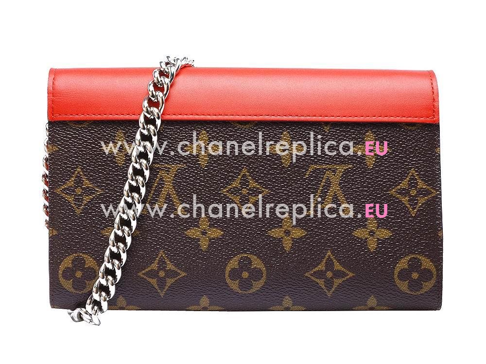 Louis Vuitton Monogram Canvas Tribal Mask Chaine Wallet Red M60797