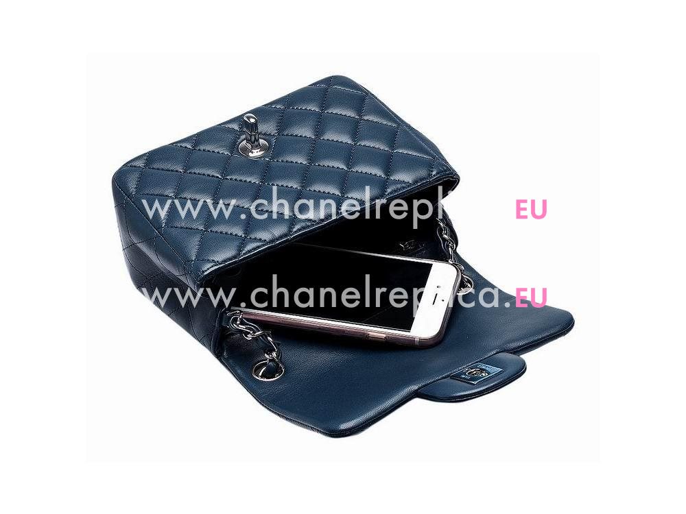 Chanel Mini Coco Lambskin Flap Bag Dark Blue(Silver) A35224