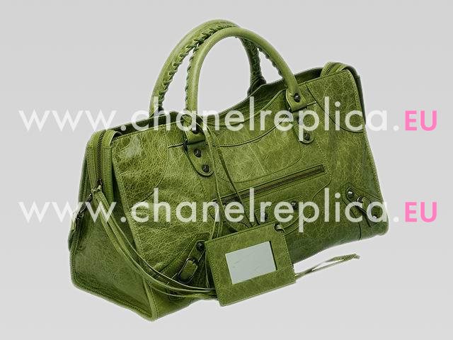 Balenciaga Part-Time Planet Small Stud Bag Grass Green 168028GG