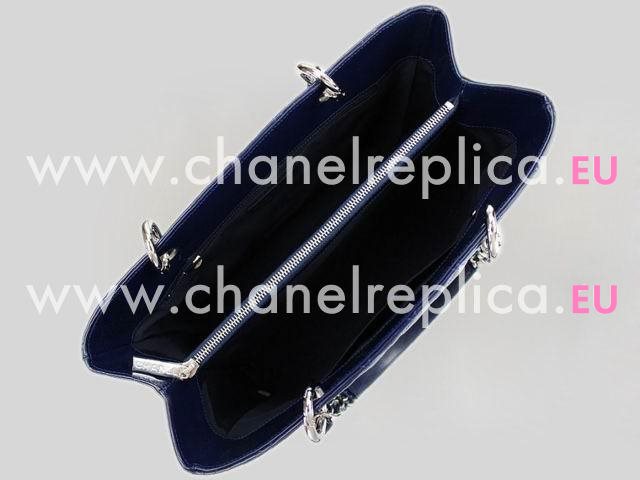 Chanel Classic Patent Grand Shopping Tote Marine Blue A20995-93925
