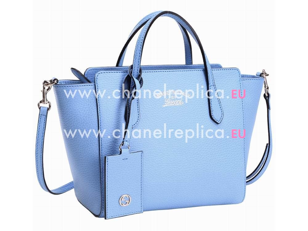 Gucci Swing Mini Calfskin Leather Bag In Sky Blue G368827