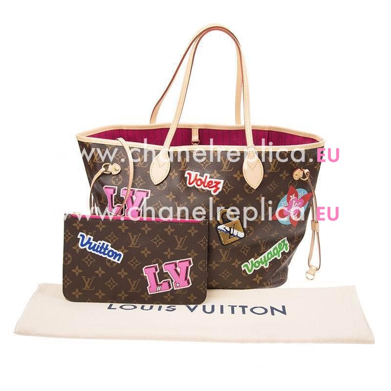 Louis Vuitton Monogram Canvas With Applied And Printed Patches Neverfull MM M43988