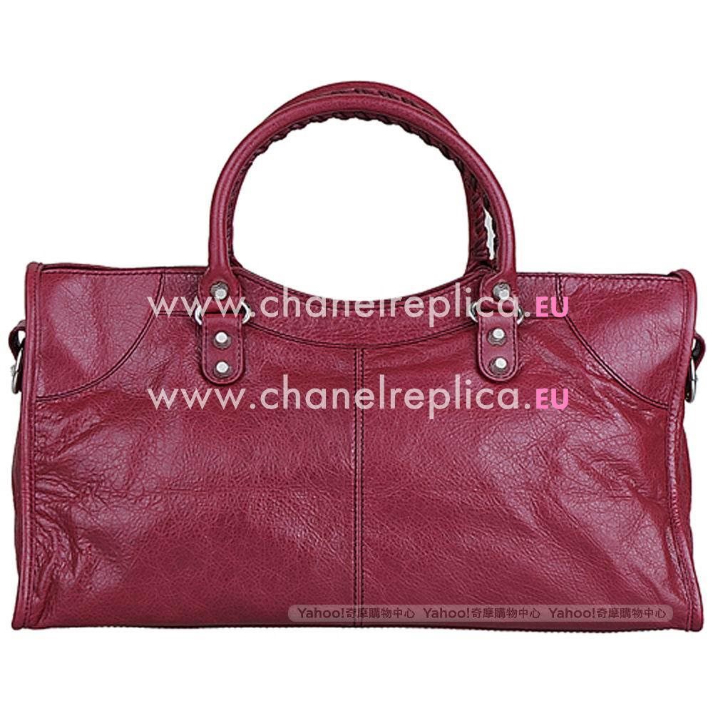 Balenciage Hamiton Part Time Lambskin Silvery hardware Bag Grape Purple B2055086