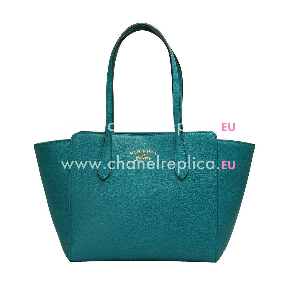 Gucci Swing Caviar Calfskin Leather Bag In Green Blue G5451491